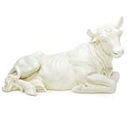 WHITE OUTDOOR NATIVITY - OX - 27" SCALE