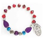 GENUINE GEMSTONE ST. JOHN VIANNEY (THE CURE OF ARS) - ROSARY BRACELET