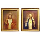 SACRED HEART & IMMACULATE HEART BY CHAMBERS - 15 1/2" X 19"