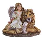 ANGEL WITH LION AND LAMB - 14 ½” x 11 ½” x 10"