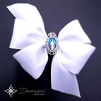 HAIR BOW WITH MIRACULOUS MEDAL - WHITE