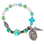 GENUINE GEMSTONE ST. LUKE - ROSARY BRACELET