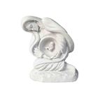 CAST ALABASTER MOTHER MARY & JESUS - NATIONAL LIFE MONUMENT STATUE - 4 1/2"