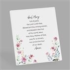 HAIL MARY PRAYER PLAQUE WITH EASEL BACK