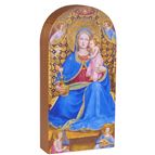 VIRGIN OF HUMILITY BY FRA ANGELICO ARCHED ICON BLOCK - 3 X 6