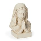 PRAYING MADONNA - IVORY BUST - 7 ¾”