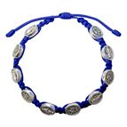 MIRACULOUS MEDAL CORDED BRACELET - BLUE