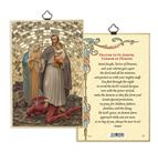 ST. JOSEPH TERROR OF DEMONS MOSAIC PLAQUE