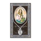 GENUINE PEWTER ST. DYMPHNA MEDAL AND CARD