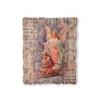 GUARDIAN ANGEL WOOD WALL PLAQUE 4 1/4" X 5 1/4"
