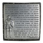 ARMOR OF GOD DESK PLAQUE