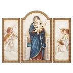 BLESSED VIRGIN MARY TRIPTYCH WALL HANGING - 26" x 20"