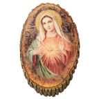 RUSTIC WALL PLAQUE - IMMACULATE HEART OF MARY