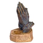 PRAYING HANDS SERENITY PRAYER ROSARY HOLDER