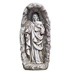 SACRED HEART OF JESUS - SOLAR LED GARDEN STATUE - 18 ¼”