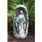 OUR LADY OF GRACE - SOLAR LED GARDEN STATUE - 18 ¼”
