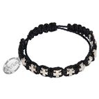 ST. JOSEPH TERROR OF DEMONS BLACK CORD BRACELET