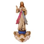 DIVINE MERCY HOLY WATER FONT - 8"