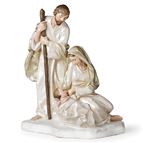 HOLY FAMILY STATUE - GOLD & PEARL - 12"