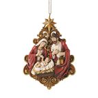 HOLY FAMILY GOLD FILIGREE ORNAMENT