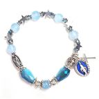 GENUINE GEMSTONE MARY OUR QUEEN - ROSARY BRACELET