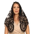 REAL ITALIAN LACE MANTILLA - MEDALLON