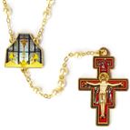 OUR LADY OF THE ANGELS CHAPEL PEARL BEAD ROSARY