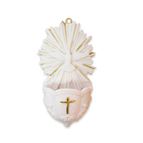 HOLY SPIRIT HOLY WATER FONT WITH GOLD ACCENTS