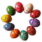 ASSORTED UKRAINIAN PYSANKY EGGS - SET OF 10