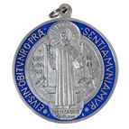 ST. BENEDICT DOOR SEAL - SILVER-PLATED & ENAMEL