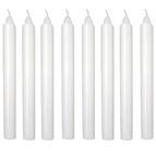 PACKAGE OF EIGHT WHITE TAPER CANDLES