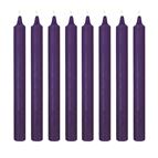 PACKAGE OF EIGHT VIOLET 8" TAPER CANDLES