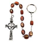 SAINTS OF IRELAND SINGLE DECADE ROSARY - KEY RING