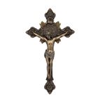 ORNATE ST. BENEDICT WALL CRUCIFIX - BRONZED