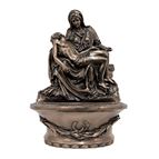 VERONESE PIETA HOLY WATER FONT WITH BASE - COLD CAST BRONZE