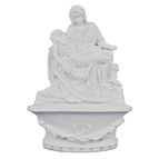 VERONESE PIETA HOLY WATER FONT WITH BASE - WHITE