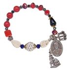 GENUINE GEMSTONE ST. OSCAR ROMERO - ROSARY BRACELET