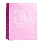 GOD MADE YOU BEAUTIFULLY - PINK GIFT BAG