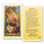 LAMINATED HOLY CARD PRAYER TO OBTAIN FAVORS