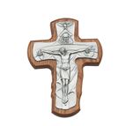 TRINITY CRUCIFIX ON STAINED WOOD