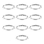 PACK OF 10 SILVER OXIDIZED ROSARY RINGS - Small ¾” diameter