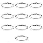 PACK OF 10 SILVER OXIDIZED ROSARY RINGS - Large 1¼” Diameter