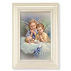 GUARDIAN ANGELS - WHITE PEARL FRAME - 5½” x 7”