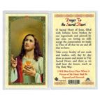 LAMINATED HOLY CARD - SACRED HEART