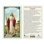 LAMINATED HOLY CARD - GOOD SHEPHERD (FOOTPRINTS)