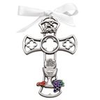 PEWTER EUCHARISTIC CROSS WITH CHALICE