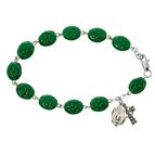 IRISH ROSARY BRACELET WITH SHAMROCK BEADS