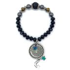 HEMATITE & CRYSTAL OUR FATHER PRAYER - BRACELET (AQUINAS)