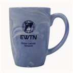 EWTN BLUE & WHITE SWIRL COFFEE MUG - 16 OZ