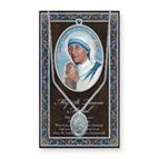 ST. TERESA OF CALCUTTA PEWTER MEDAL WITH PRAYER FOLDER